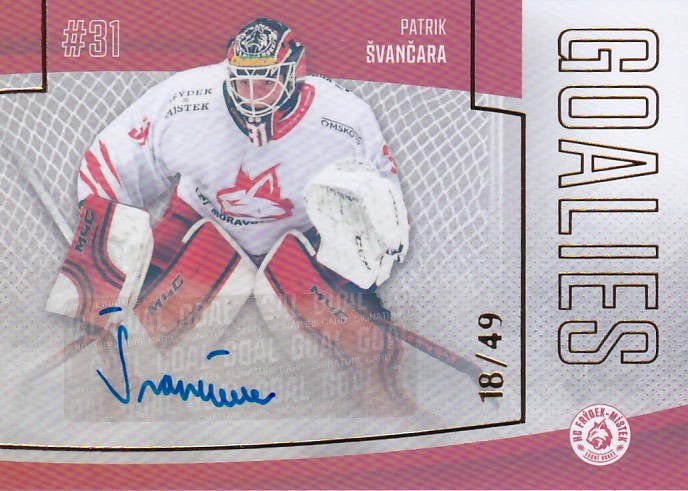 Hokejová karta Patrik Švančara Goal S2 2022-23 Goalies Auto
