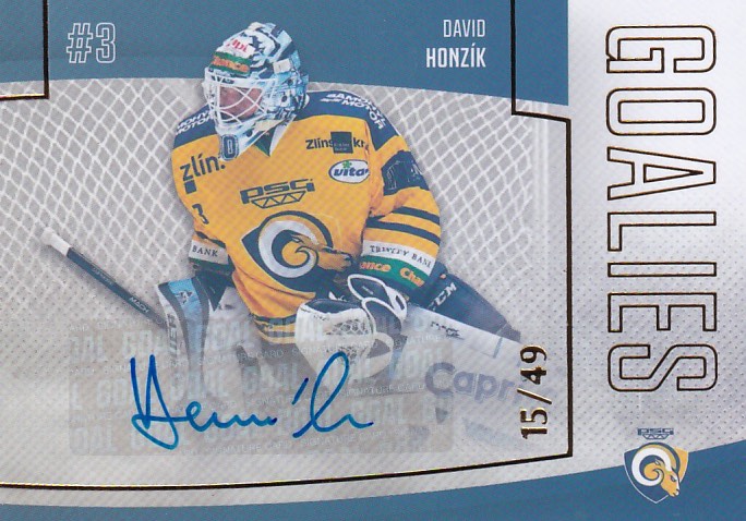 Hokejová karta David Honzík Goal S2 2022-23 Goalies Auto