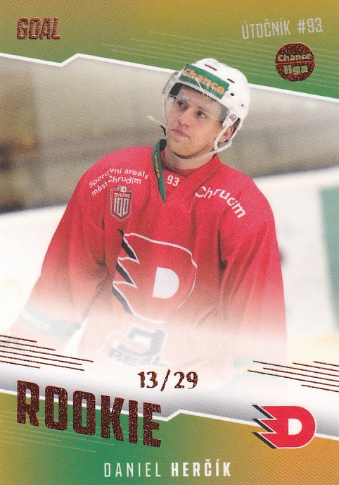 Hokejová karta Daniel Herčík Goal S2 2022-23 Rookie 13/29 č. 16