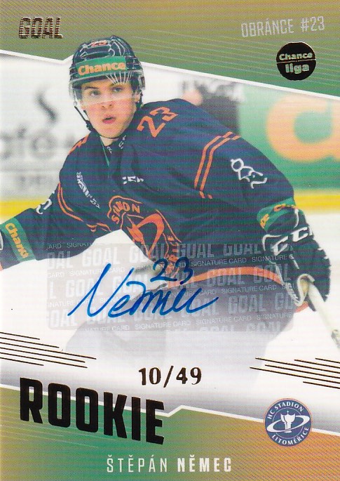 Hokejová karta Štěpán Němec Goal S2 2022-23 Rookie 14/29 č. 6