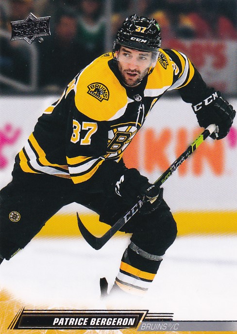 Hokejová karta Patrice Bergeron UD S2 2022-23 řadová č. 263