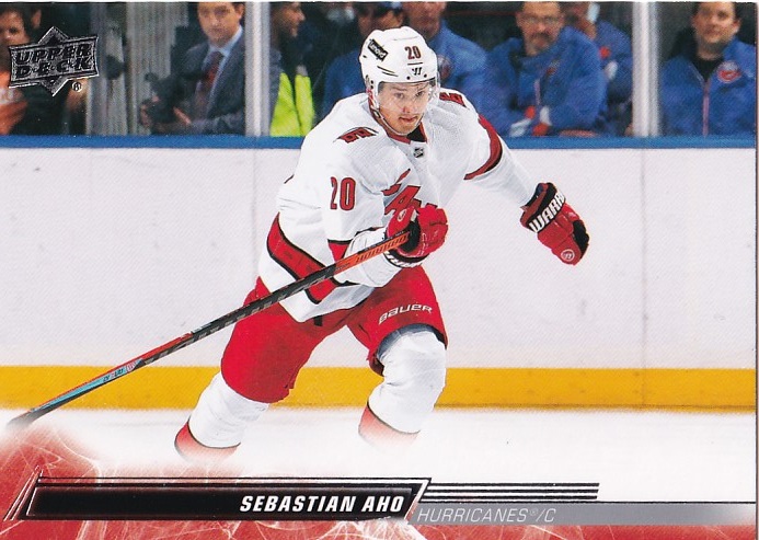 Hokejová karta Sebastian Aho UD S2 2022-23 řadová č. 285