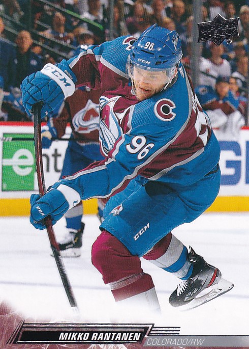 Hokejová karta Mikko Rantanen UD S2 2022-23 řadová č. 296