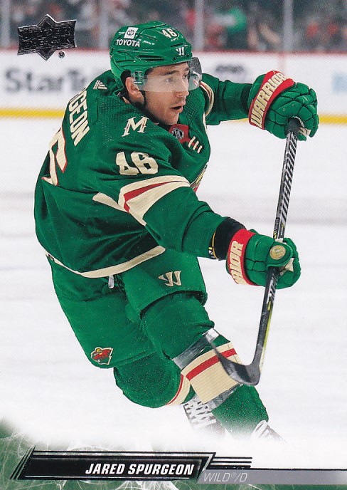 Hokejová karta Jared Spurgeon UD S2 2022-23 řadová č. 343