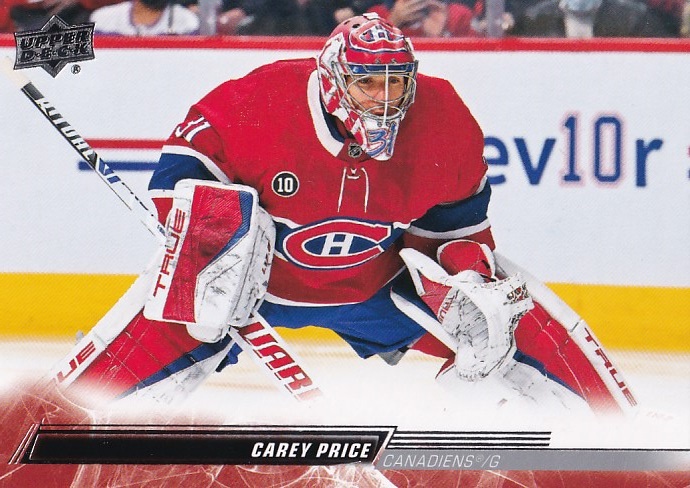 Hokejová karta Carey Price UD S2 2022-23 řadová č. 347