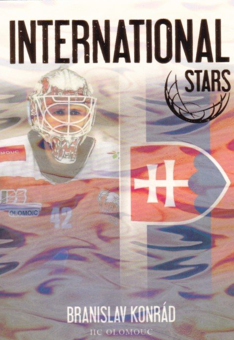 Hokejová karta Branislav Konrád OFS 2018-19 Série 2 Int. Stars Ice Water