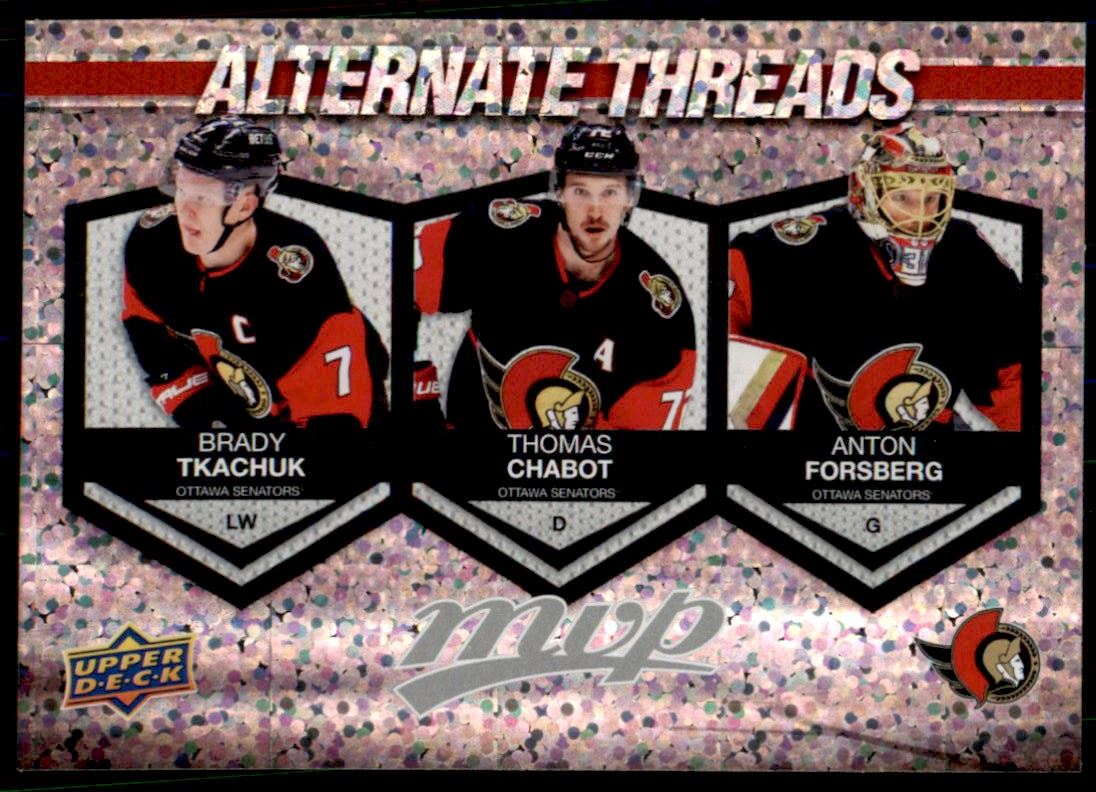 Hokejová karta Tkachuk / Chabot / Forsberg MVP 2023-24 Alternate Threads č.AT-19