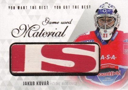 Hokejová karta Jakub Kovář OFS 2018-19 Série 2 "Best" Memorabilia Update