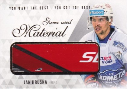 Hokejová karta Jan Hruška OFS 2018-19 Série 2 "Best" Memorabilia Update