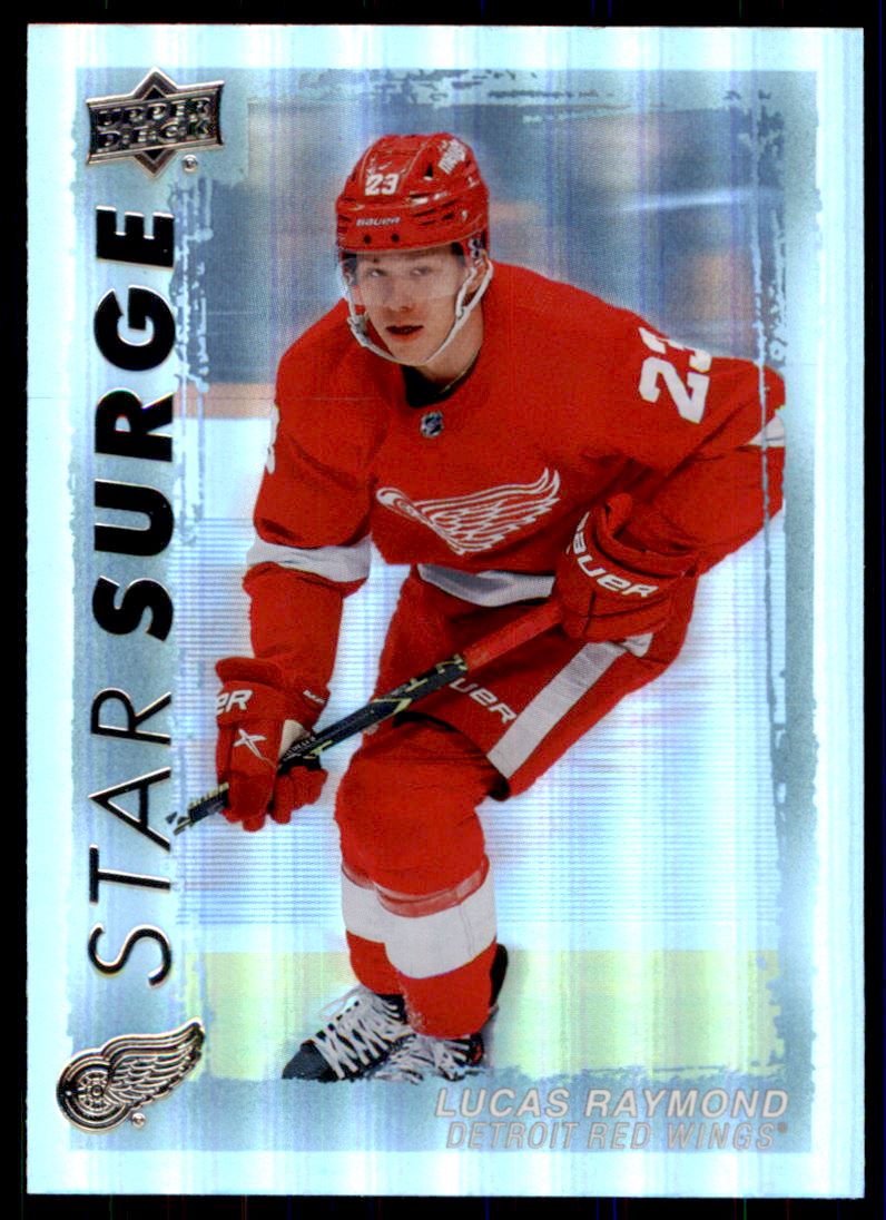 Hokejová karta Lucas Raymond UD S1 2023-24 Star Surge č. SS-25