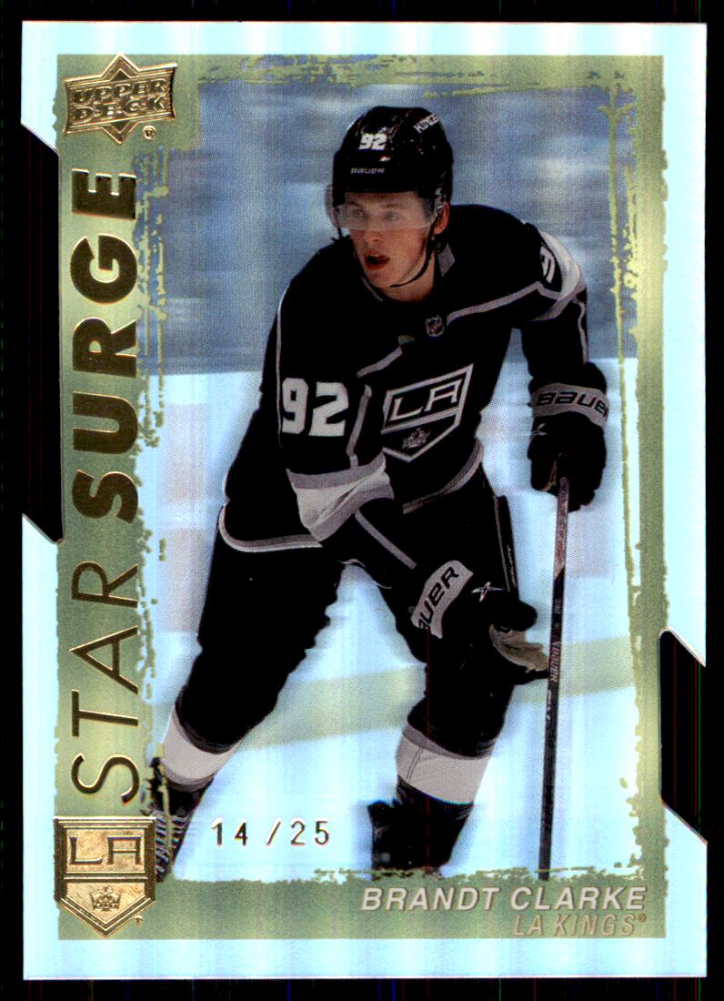 Hokejová karta Brandt Clarke UD S1 2023-24 Star Surge /25 Die-Cut č. SS-8
