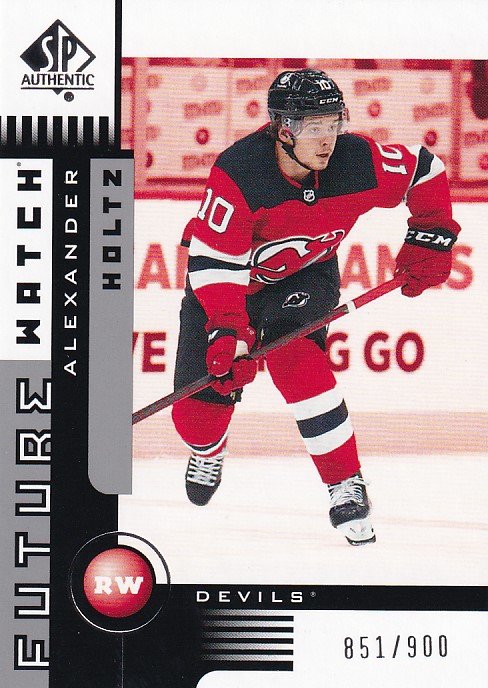 Hokejová karta Alexander Holtz UD SP Authentic 2021-22 Future Watch /900.