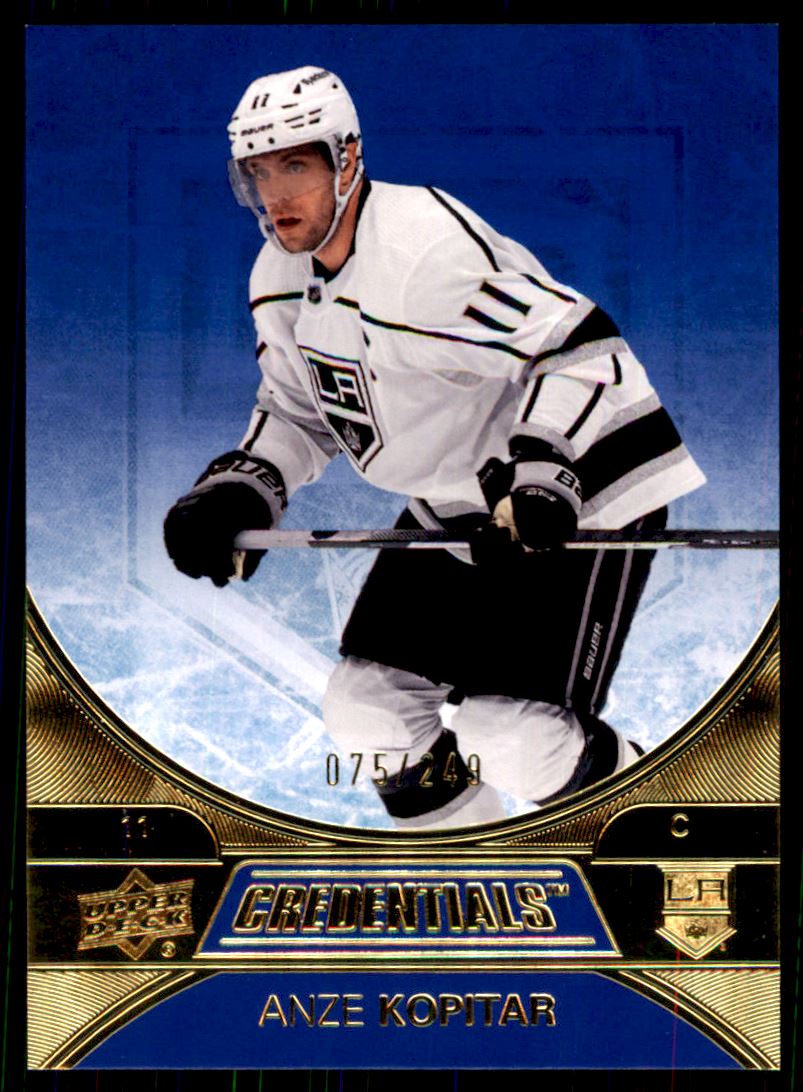 Hokejová karta Anze Kopitar UD Credentials 2021-22 paralelní /240 č. 35
