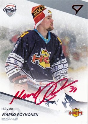 Marko Poyhonen Winter Classic Autograph Tipsport Liga 2018-19 W.C. 65/80