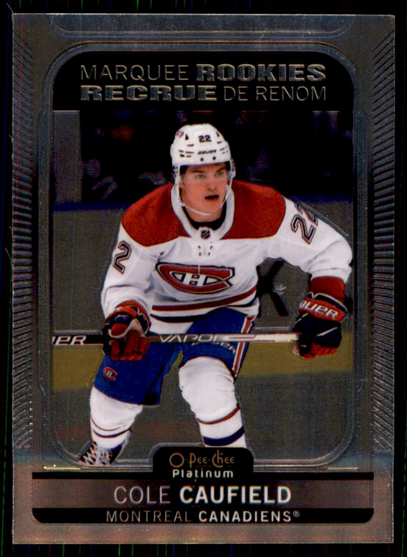 Hokejová karta Cole Caufield OPC Platinum 2021-22 Marquee Rookies č. 201
