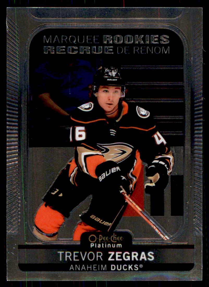 Hokejová karta Trevor Zegras OPC Platinum 2021-22 Marquee Rookies č. 203
