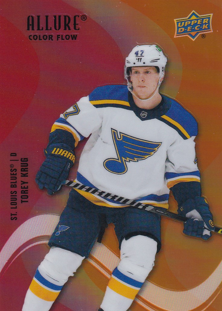 Hokejová karta Torey Krug UD Allure 2022-23 Color Flow RED-ORANGE č. SF-2