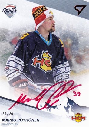 Marko Poyhonen Winter Classic Autograph Tipsport Liga 2018-19 W.C. 55/80