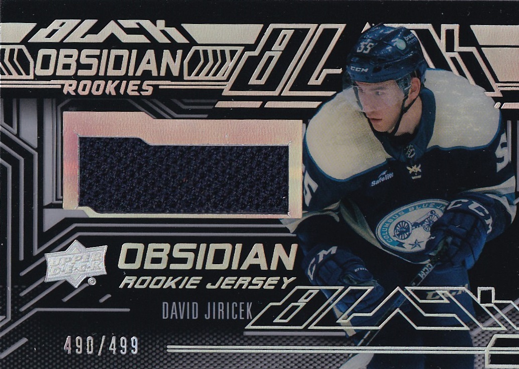 Hokejová karta David Jiříček UD SPX 2022-23 Obsidian Rookies Jersey /499 č. ORJ-DJ