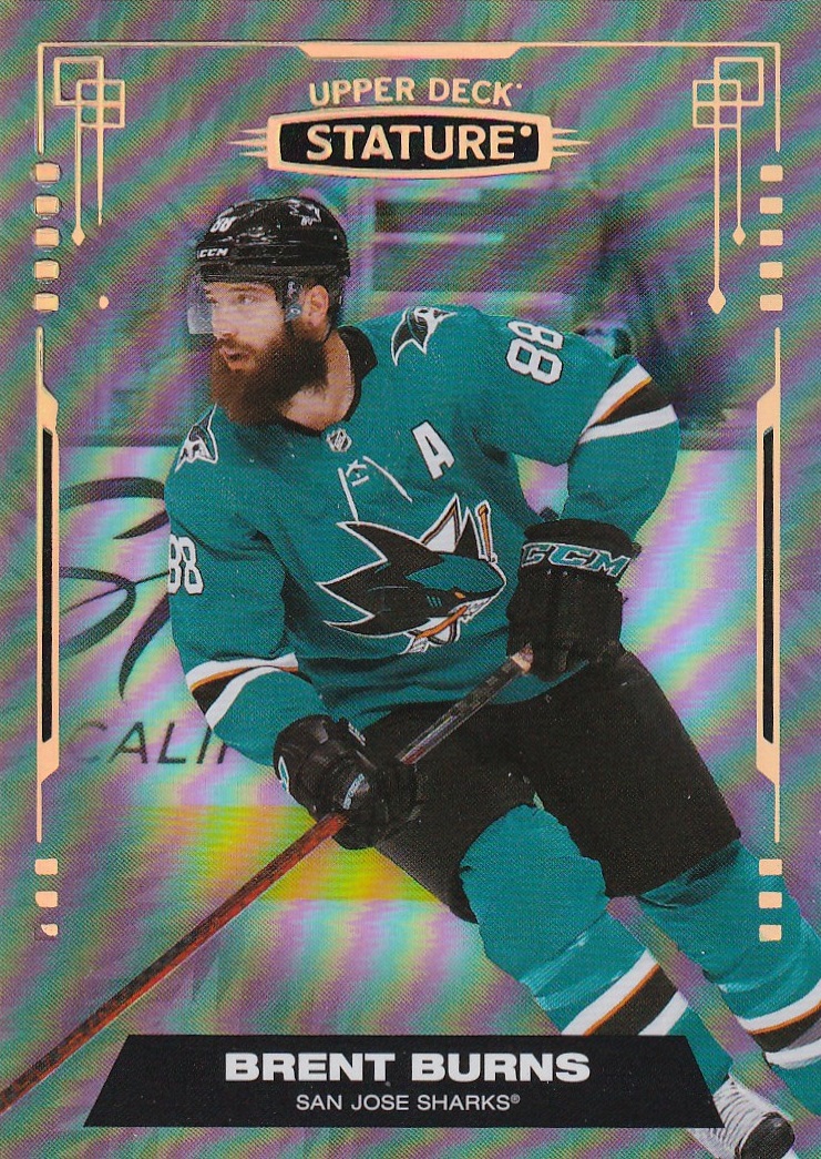 Hokejová karta Brent Burns UD Stature 2021-22 řadová č. 90