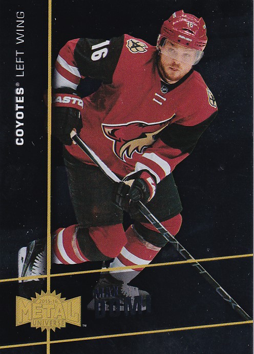 Hokejová karta Max Domi Fleer Showcase 2015-16 Metal Universe č. MU-2