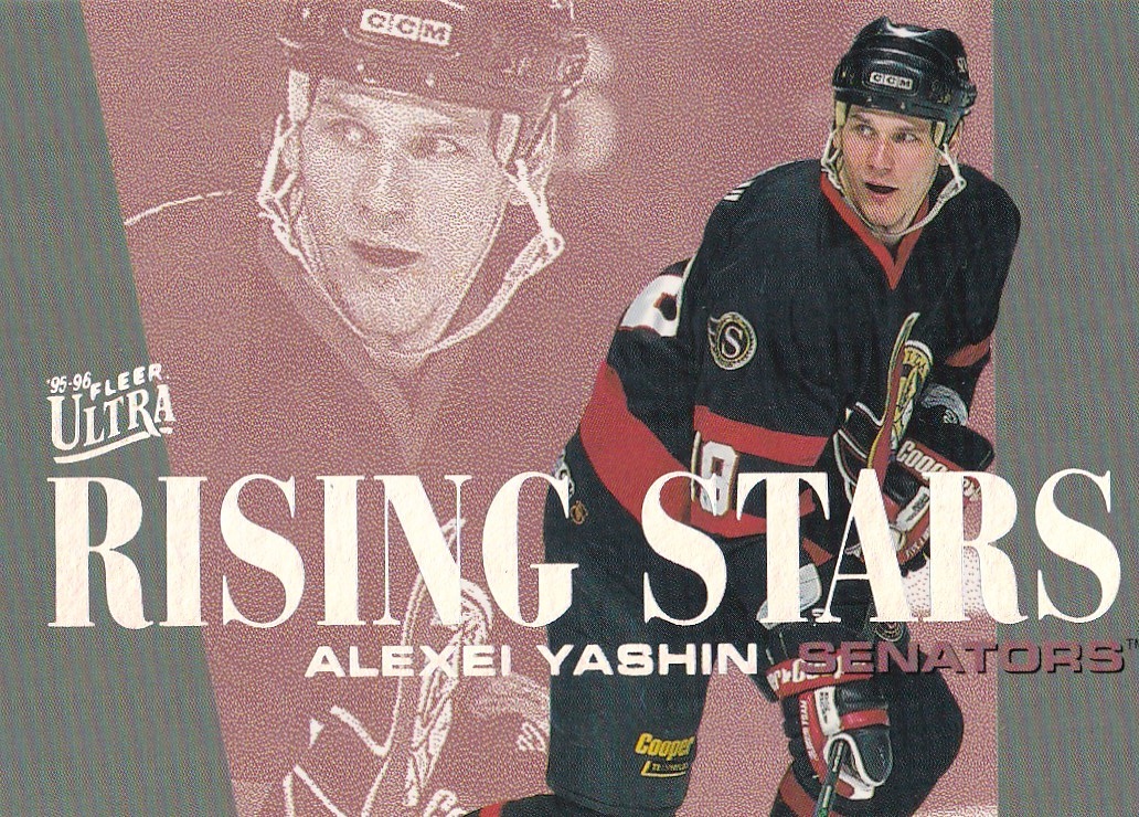 Hokejová karta Alexei Yashin Fleer Ultra Extra 1995-96 Rising Stars č. 9 of 10