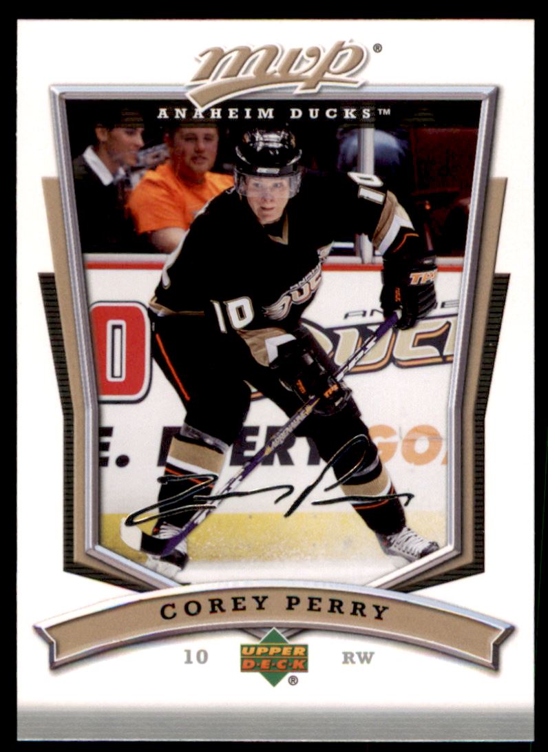 Hokejová karta Corey Perry UD MVP 2007-08 řadová č.108