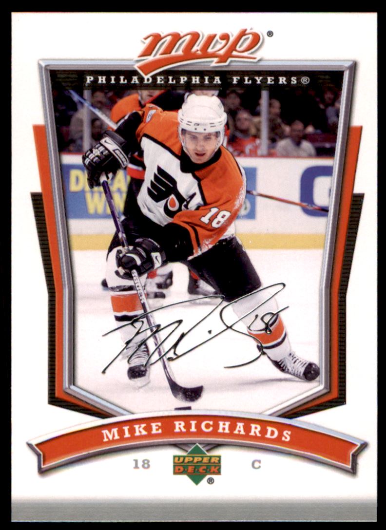 Hokejová karta Mike Richards UD MVP 2007-08 řadová č.129