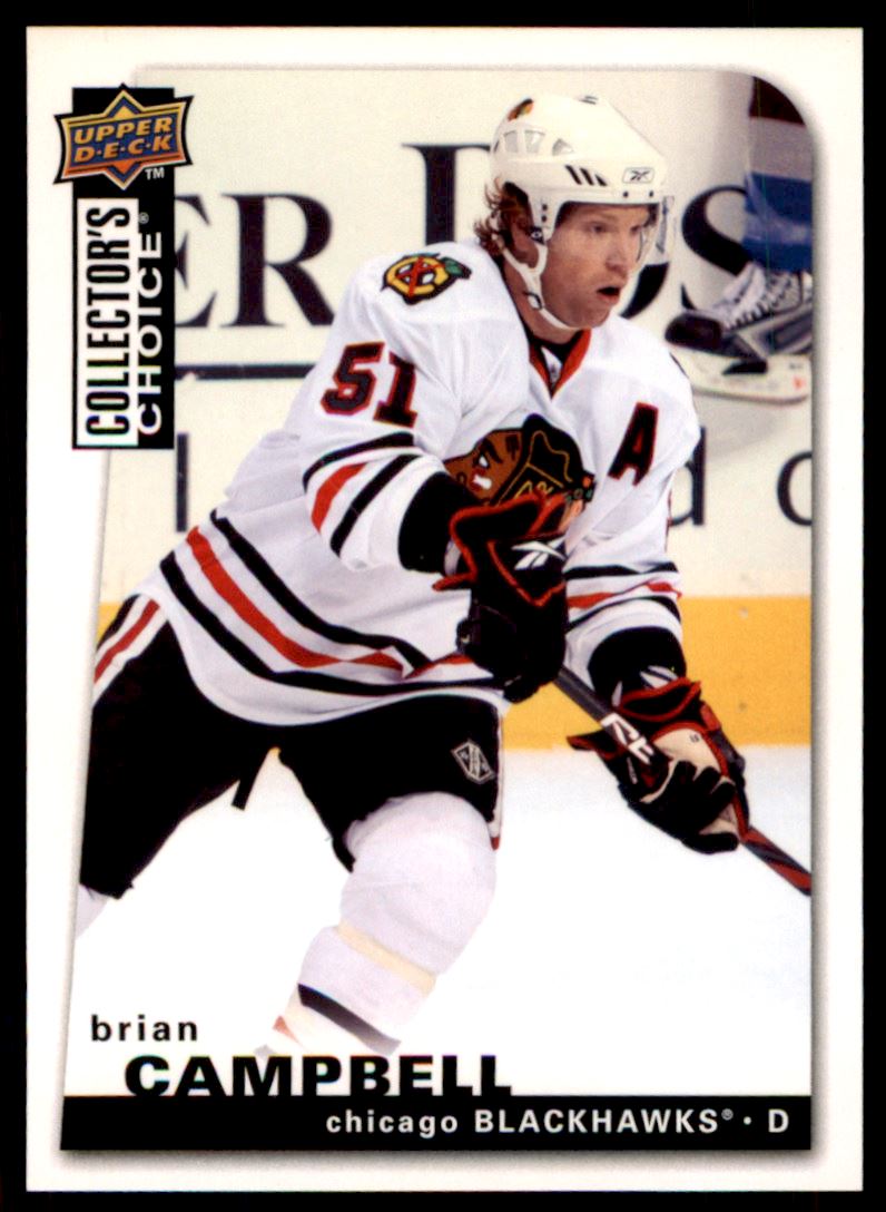 Hokejová karta Brian Campbell UD Collector's choice 2008-09 řadová č.19