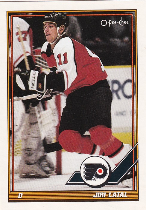 Hokejová karta Jiří Látal O-Pee-Chee 1991-92 řadová č. 444