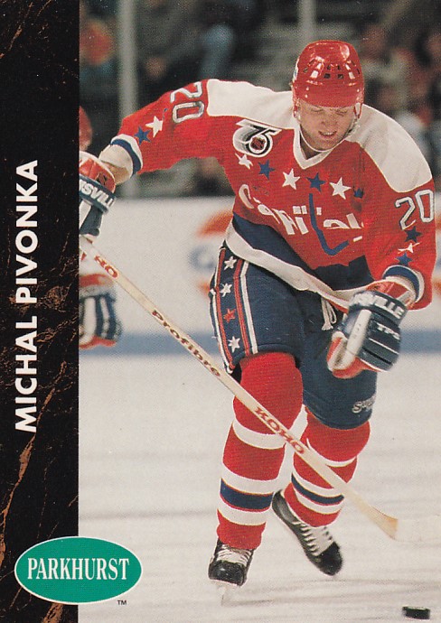 Hokejová karta Michal Pivoňka Parkhurst 1992-93 řadová č. 412