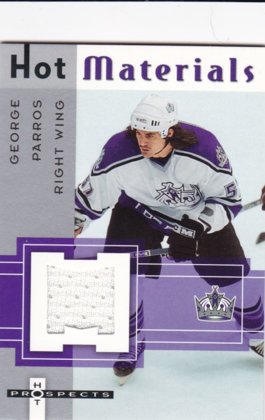 George Parros jersey hokejová karta Fleer 2005-06 HOT PROSPECTS MATERIALS