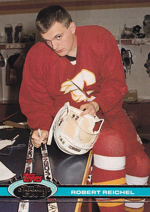 Hokejová karta Robert Reichel Topps Stadium Club 1991-92 řadová č. 393