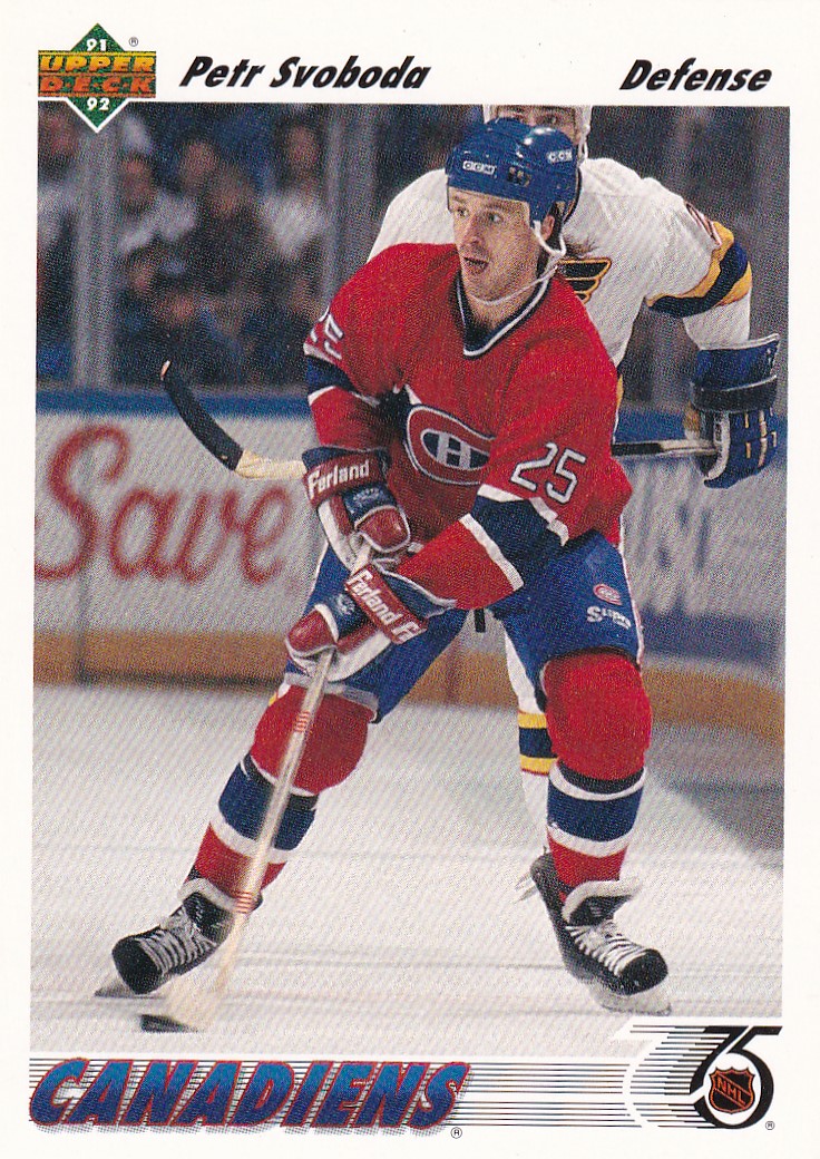 Hokejová karta Petr Svoboda Upper Deck 1991-92 řadová č. 285