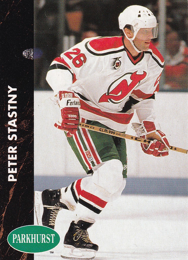 Hokejová karta Peter Šťastný Parkhurst 1991-92 řadová č. 103