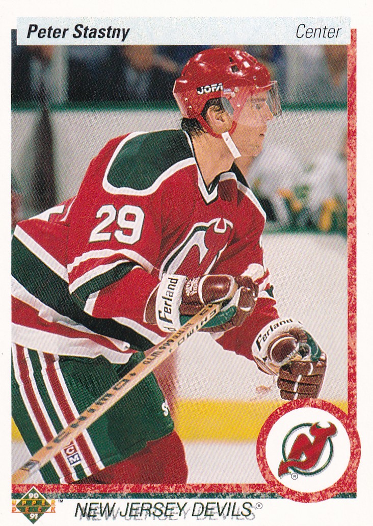 Hokejová karta Peter Šťastný Upper Deck 1990-91 řadová č. 163