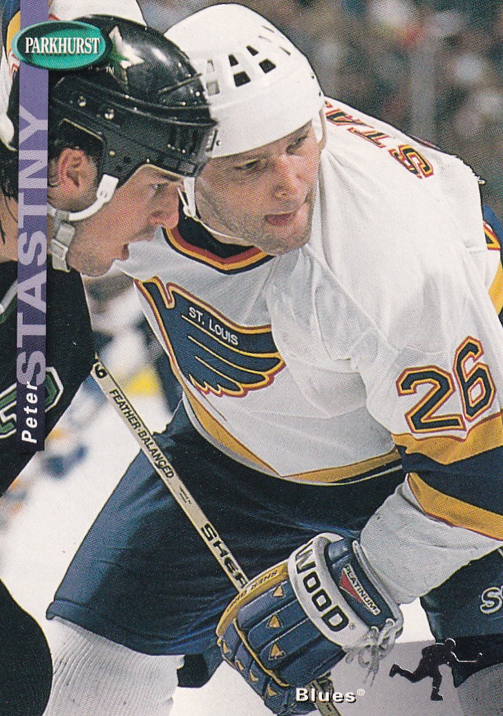 Hokejová karta Peter Šťastný Parkhurst 1994-95 řadová č. 203
