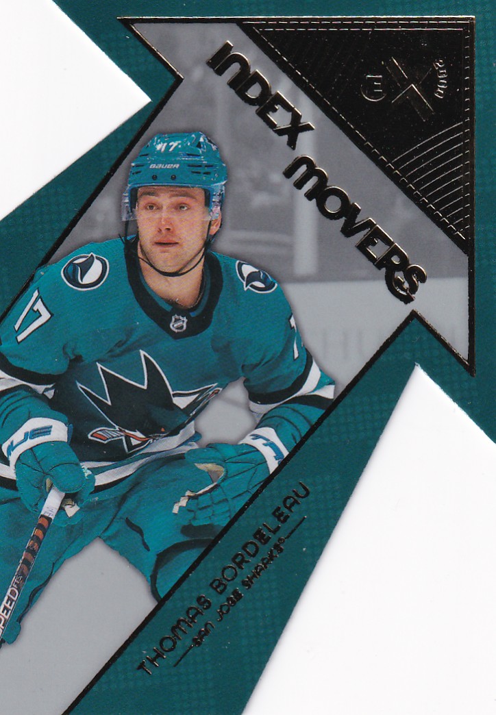 Hokejová karta Thomas Bordeleau Skybox E-X 2000 Index Movers č. IM-19