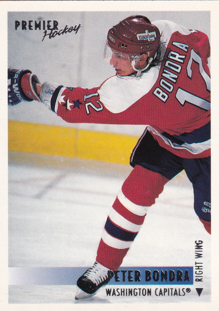 Hokejová karta Peter Bondra Topps Premier 1994-95 řadová č. 283