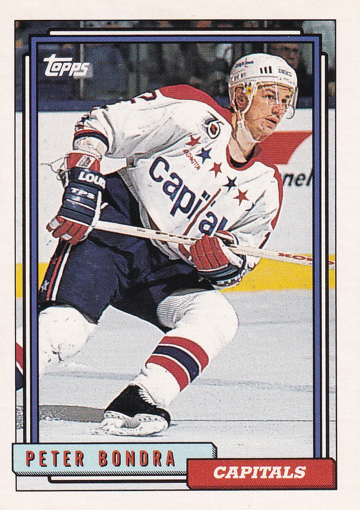 Hokejová karta Peter Bondra Topps 1992-93 řadová č. 294