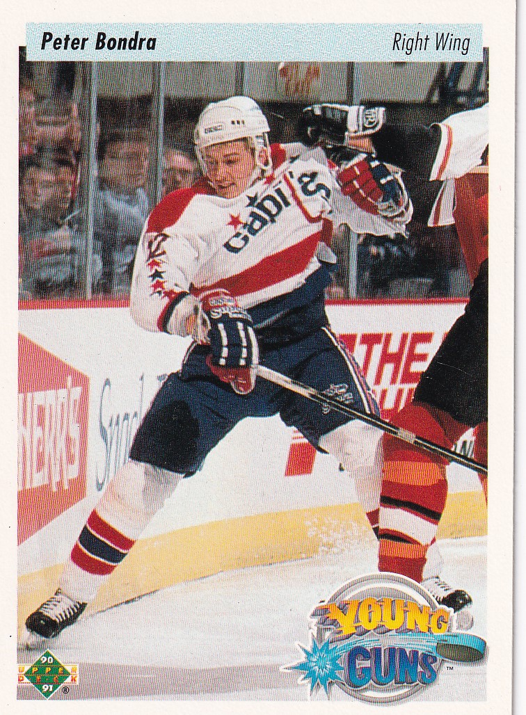 Hokejová karta Peter Bondra upper Deck 1990-91 Young Guns č. 232