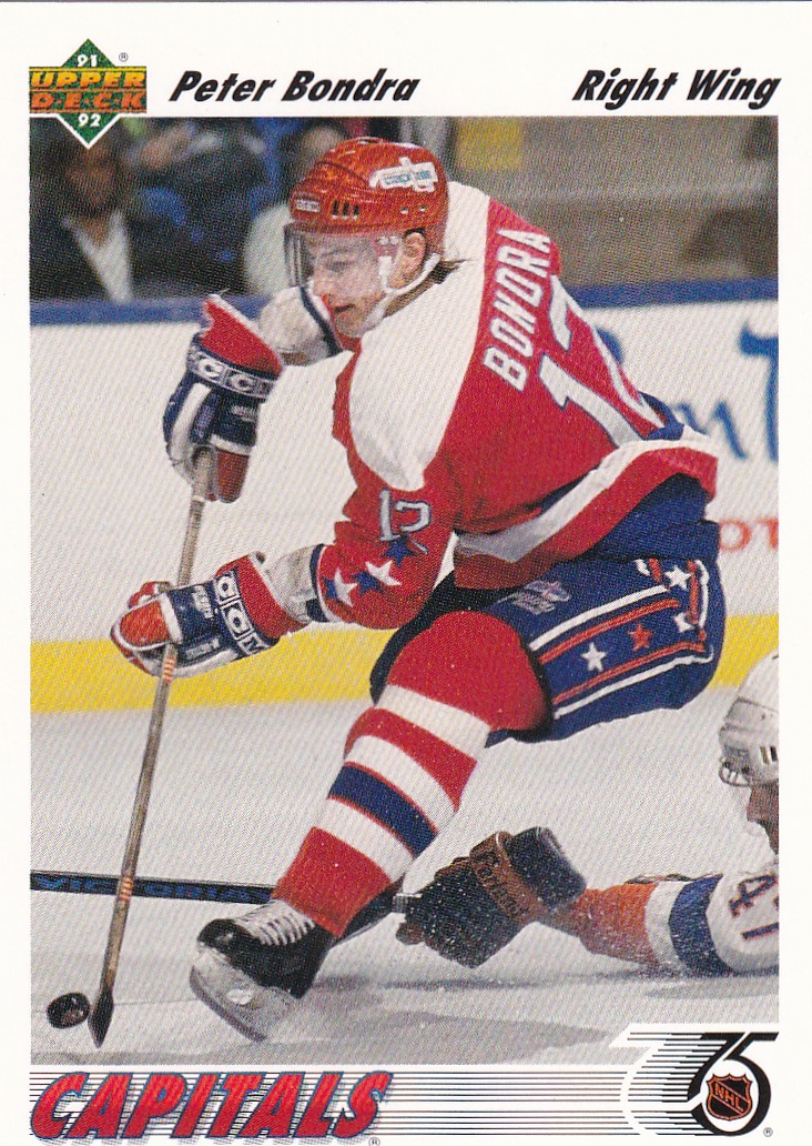 Hokejová karta Peter Bondra Upper Deck 1991-92 řadová č. 131