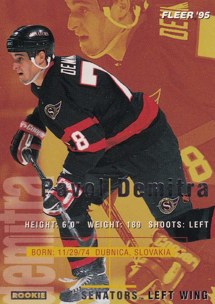 Hokejová karta Pavol Demitra Fleer 1995-96 Rookie č. 144