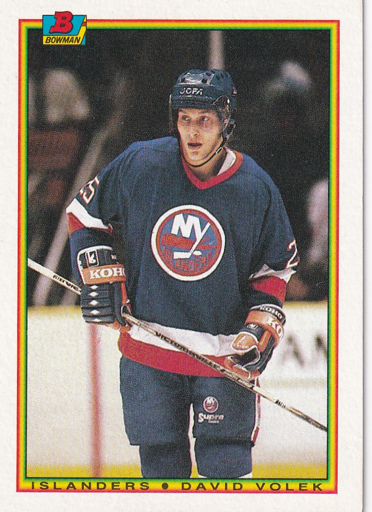 Hokejová karta David Volek Topps Bowman 1990-91 řadová č. 127