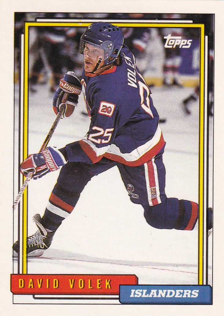 Hokejová karta David Volek Topps 1992-93 řadová č. 204