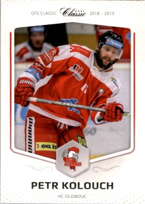 Hokejová karta Petr Kolouch OFS 2018-19 Série 1 řadová karta č. 120