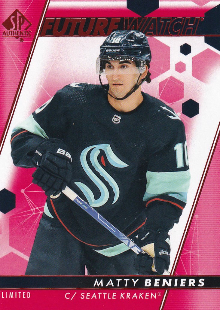 Hokejová karta Matty Beniers UD SP Authentic 2022-23 Limited Future Watch č. 200