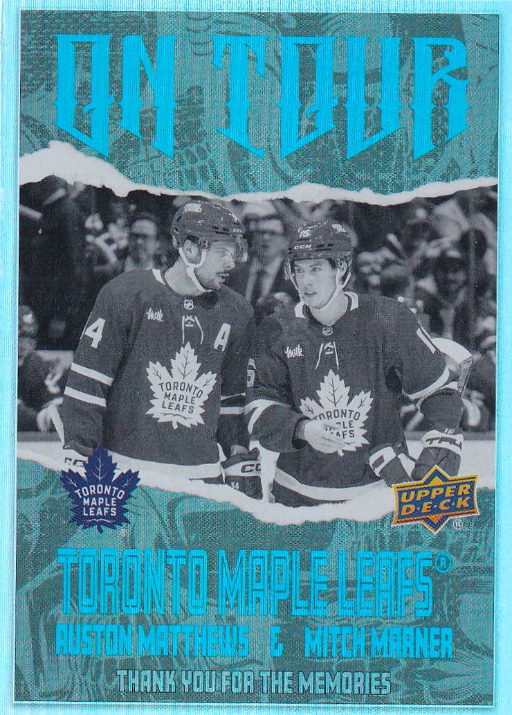 Hokejová karta Auston Matthews / Mitch Marner UD Series 2 2024-25 On Tour č. OT-28