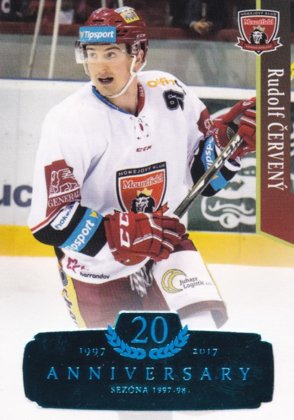 Hokejová karta Rudolf Červený  OFS 17/18 S.II. Blue RETRO