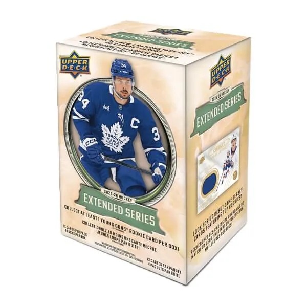 Box hokejových karet Upper Deck Extended 2025-26 Blaster